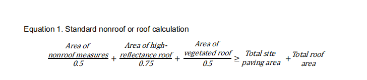 Equation 1. Standard nonroof or roof calculation